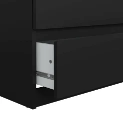 Cassettiera in legno nera 153x70h cm - Aci
