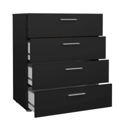 Cassettiera in legno nera 70x82h cm - Asam