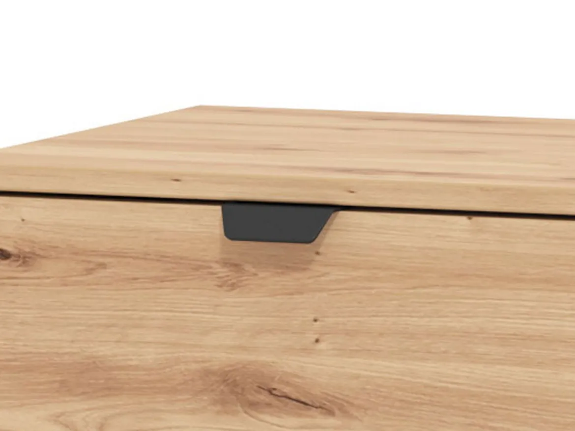 Cassettiera Marrone Rovere Nodi Nero 5 Cassetti Apertura Scorrevole 45x40x95h cm, Chiusura Scorrevole - Mainarda
