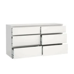 Cassettiera moderna bianca 153x83h cm - Albacore