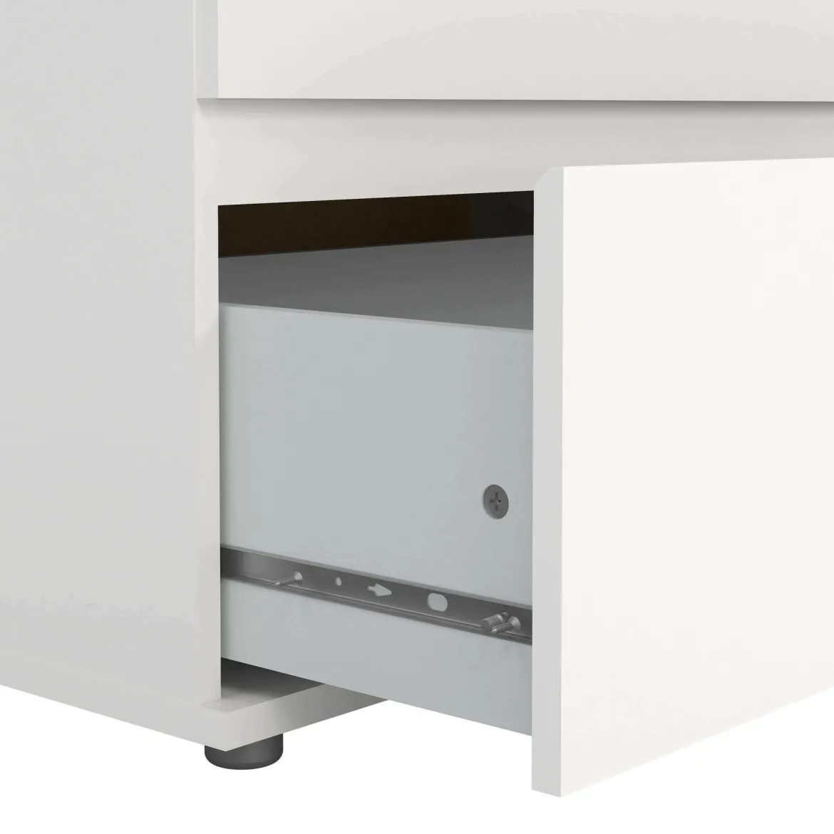 Cassettiera moderna bianca 153x83h cm - Albacore