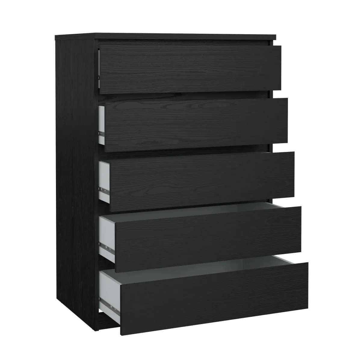 Cassettiera moderna nera 76x111h cm - Lucy