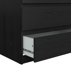 Cassettiera moderna nera 76x111h cm - Lucy