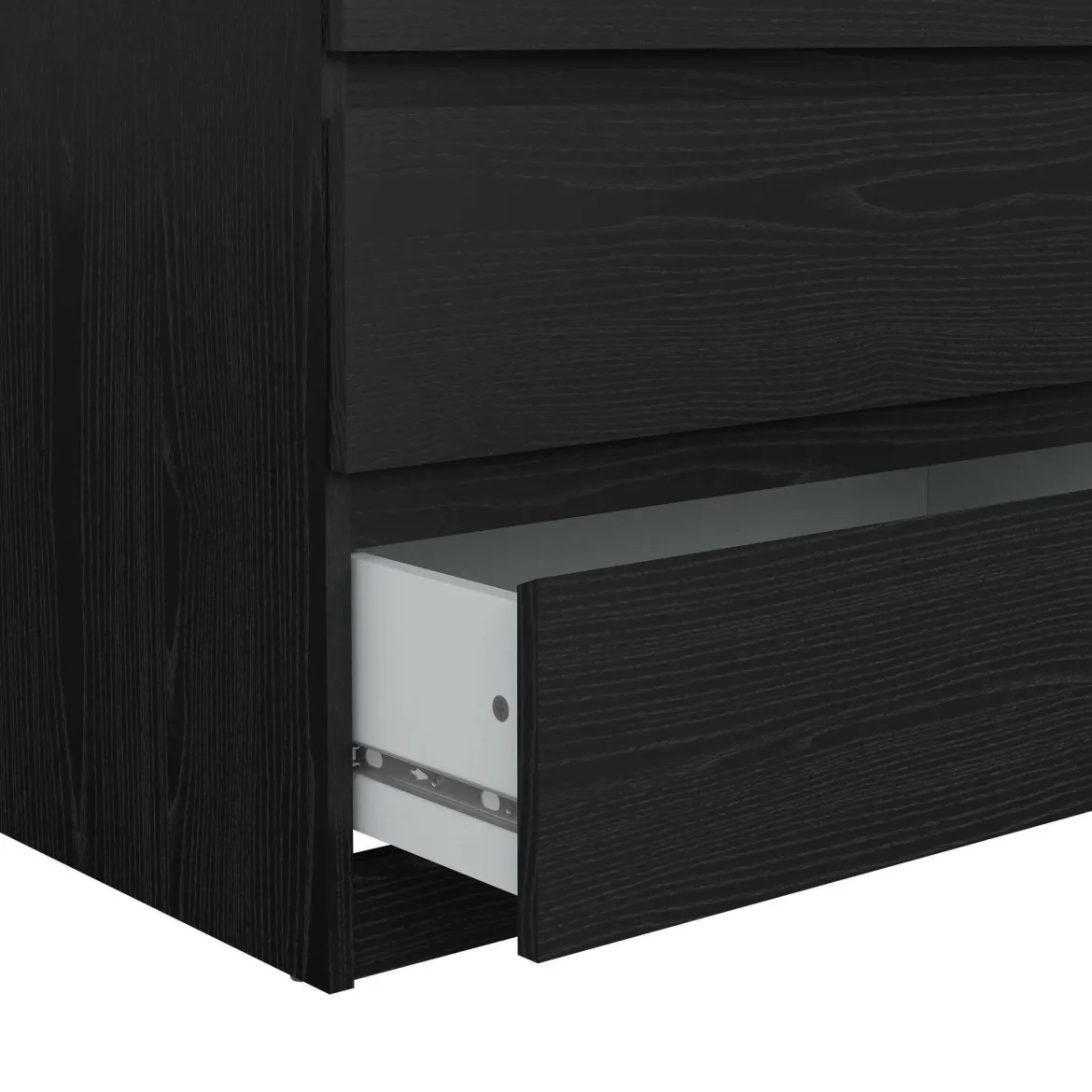 Cassettiera moderna nera 76x111h cm - Lucy