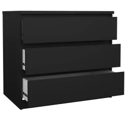 Cassettiera moderna nera 77x68h cm - Kajiki