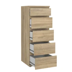 Cassettiera moderna quercia 40x106h cm - Abelarda