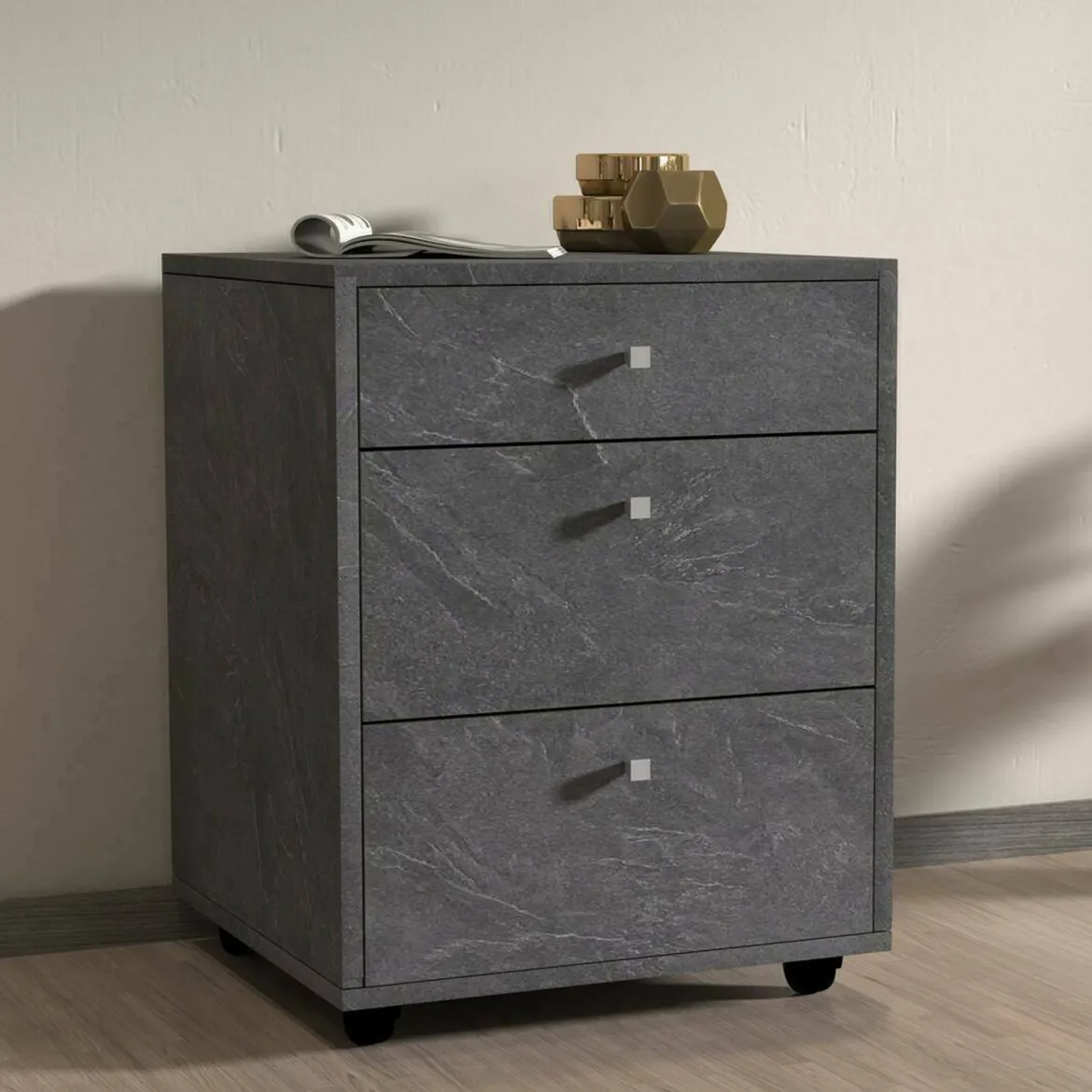 Cassettiera piccola ardesia 47x61h cm - Asgabat