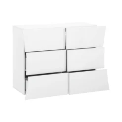 Cassettiera salvaspazio bianca lucida 111x82h cm - Albelaziz