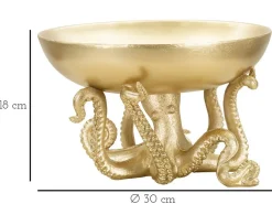 Ciotola Roy, 30x30 h18 cm, Oro