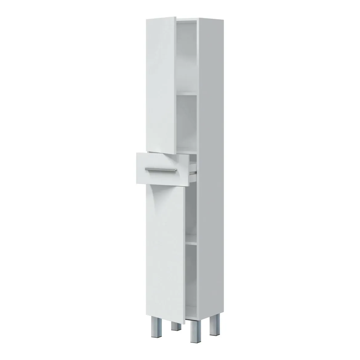 Colonna 2 ante minimal 35x182h cm bianco lucido - Alka