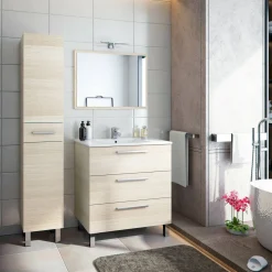 Colonna 2 ante minimal 35x182h cm rovere - Alka