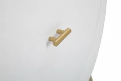 Comodino 1 anta bianco e oro 50x32x50h cm - Suze