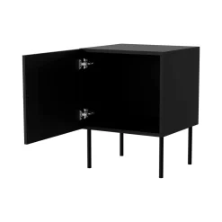 Comodino 1 anta nero 47x40x44h cm - Set di 2 comodini Revo