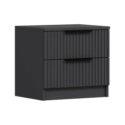 Comodino 2 cassetti antracite 50x40x47h cm - Meranti