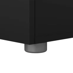 Comodino 2 cassetti nero 40x40x42h cm - Apolla