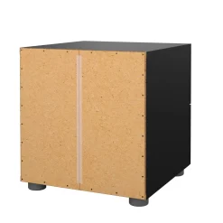 Comodino 2 cassetti nero 40x40x42h cm - Apolla