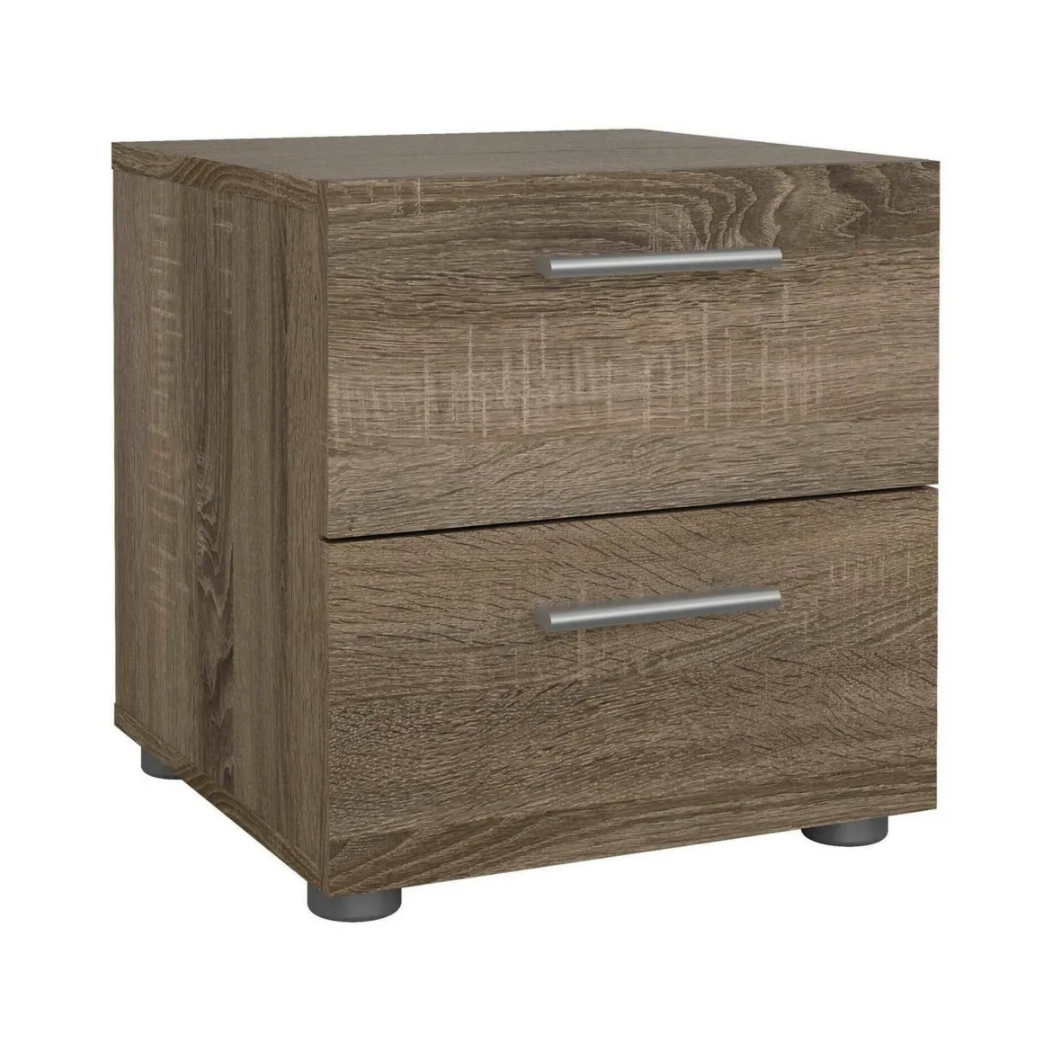 Comodino 2 cassetti rovere 40x40x42h cm - Apolla