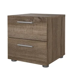 Comodino 2 cassetti rovere 40x40x42h cm - Apolla