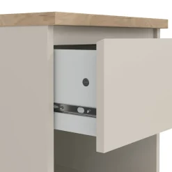 Comodino 1 cassetto beige 40x40x49h cm - Solantra