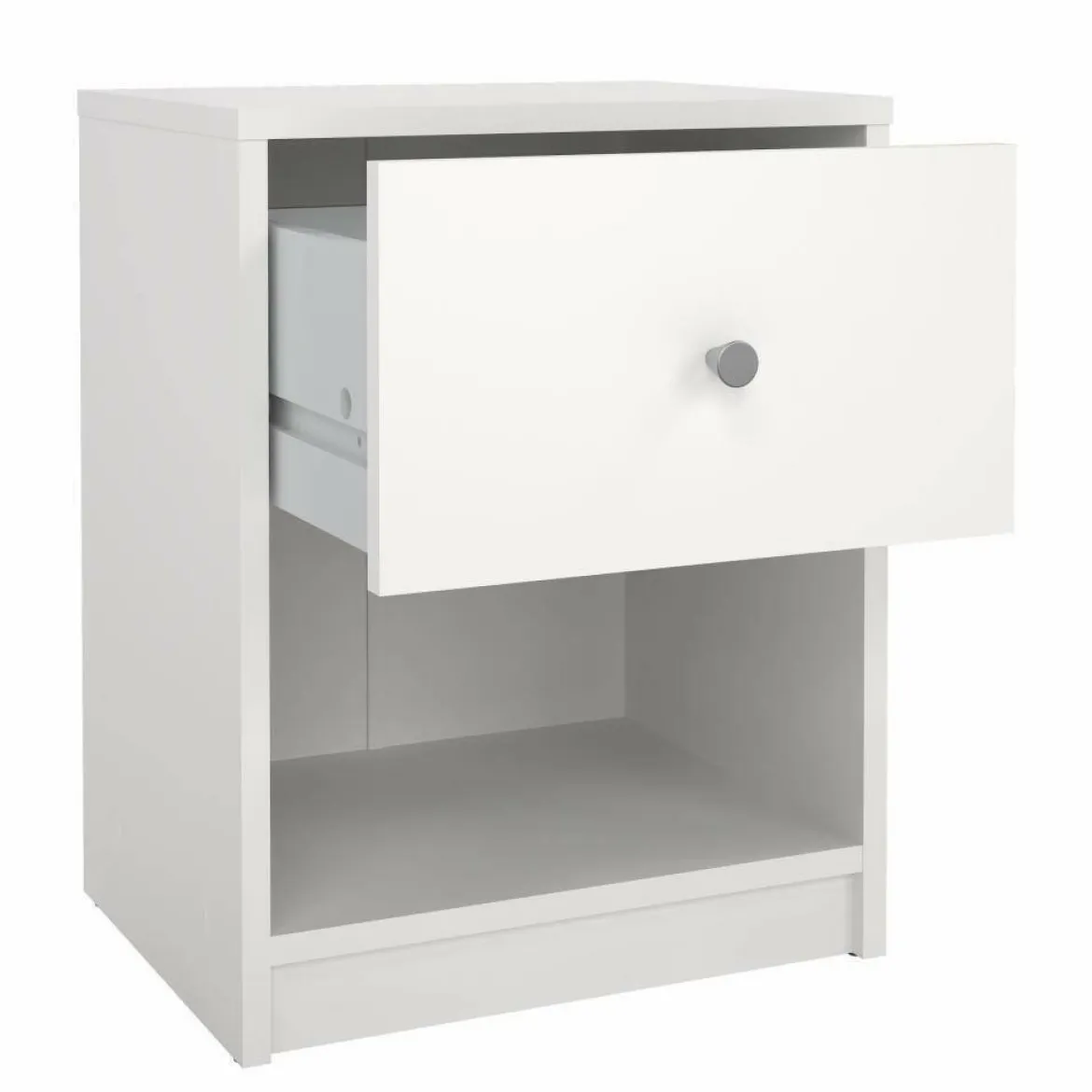 Comodino 1 cassetto bianco 37x35x47h cm - Giustina