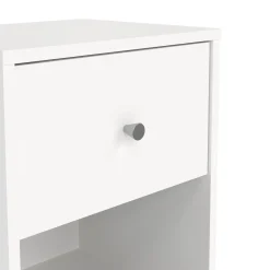 Comodino 1 cassetto bianco 37x35x47h cm - Giustina