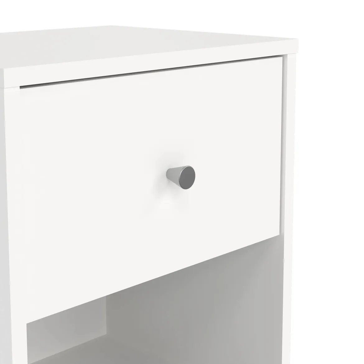Comodino 1 cassetto bianco 37x35x47h cm - Giustina