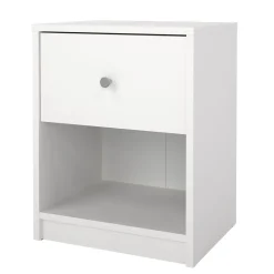 Comodino 1 cassetto bianco 37x35x47h cm - Giustina