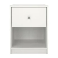Comodino 1 cassetto bianco 37x35x47h cm - Giustina