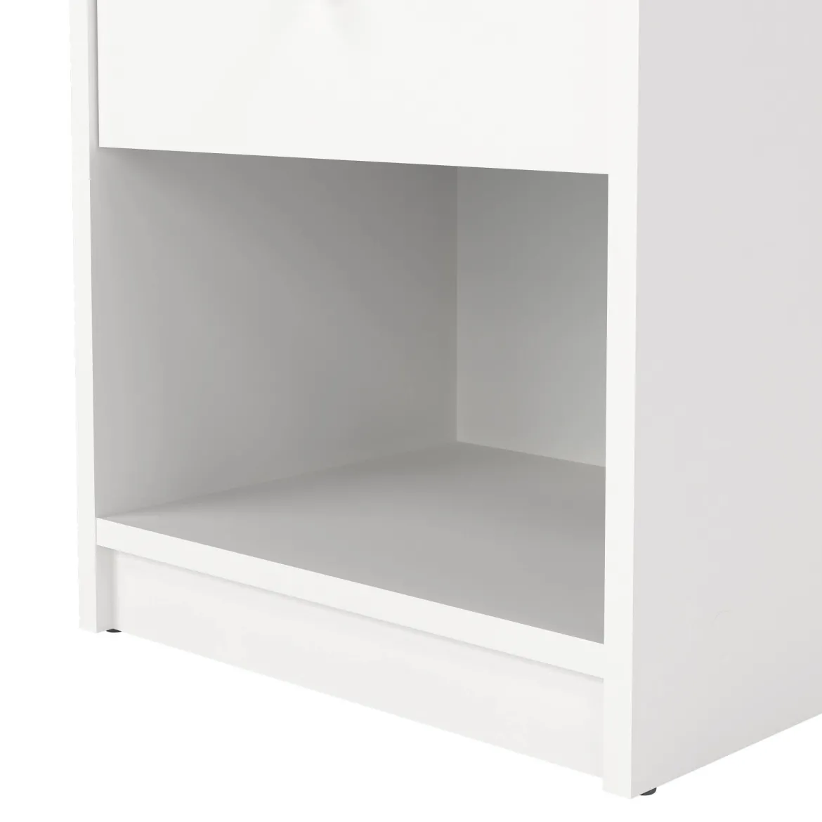 Comodino 1 cassetto bianco 37x35x47h cm - Giustina