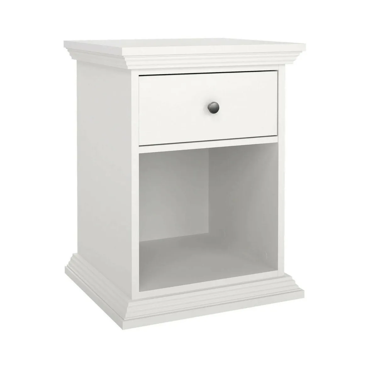 Comodino 1 cassetto bianco 47x43x63h cm - Pascal