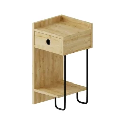 Comodino 1 cassetto quercia 32x30x61h cm - Cedro