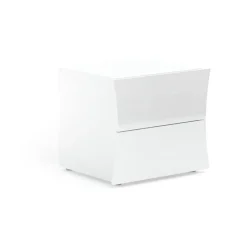 Comodino chic bianco lucido 50x40x41h cm - Aku