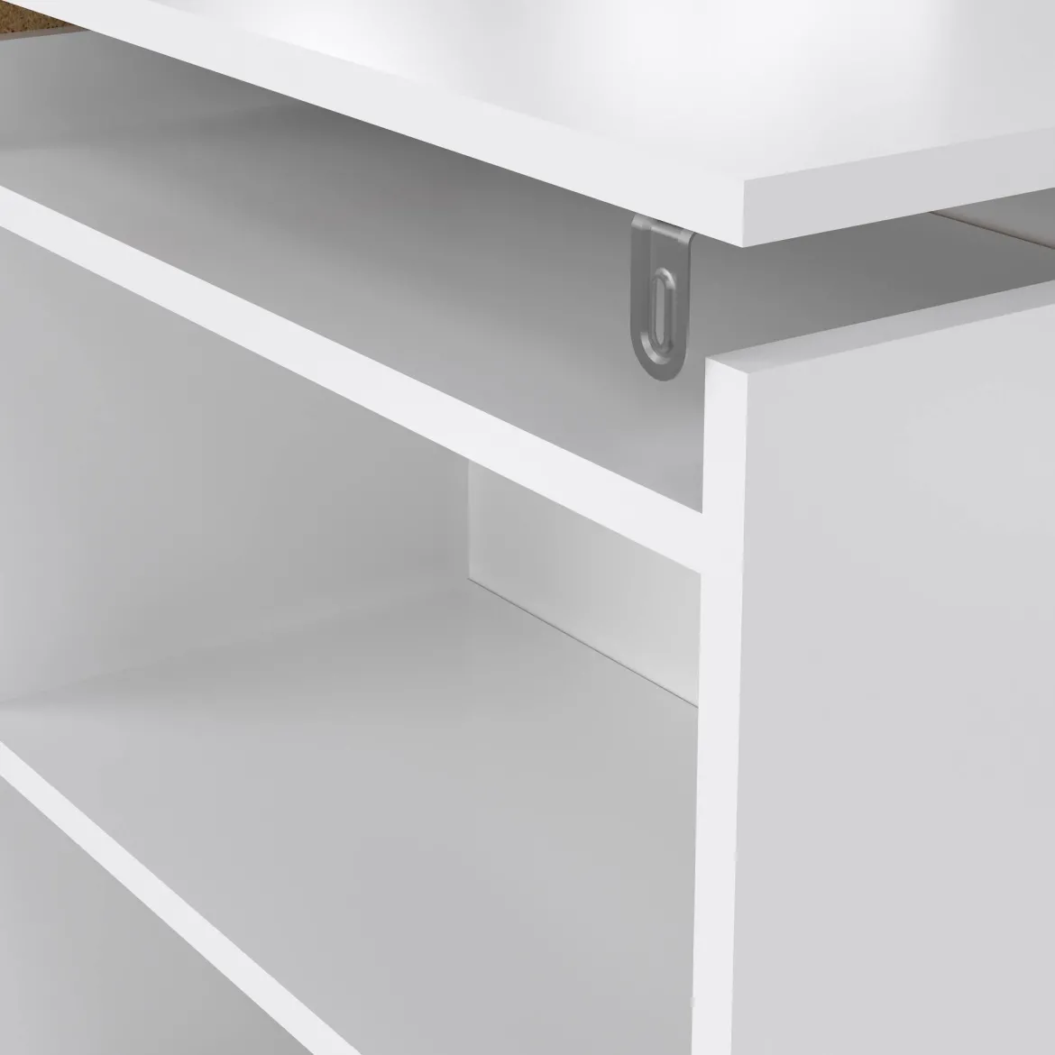 Comodino classico bianco lucido 164x26x79h cm - Delfino