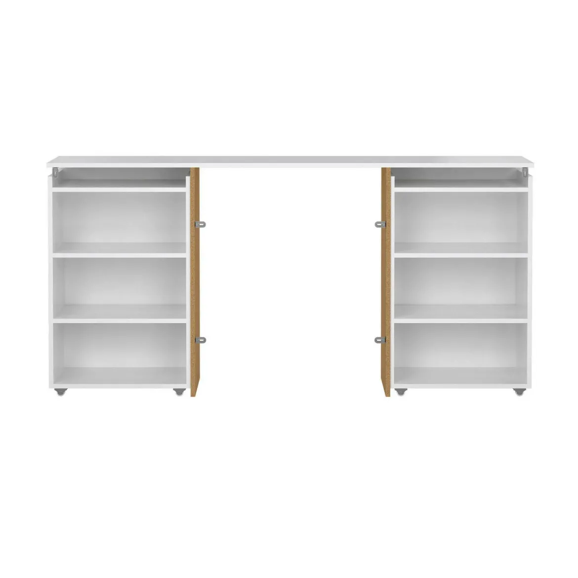 Comodino classico bianco lucido 164x26x79h cm - Delfino