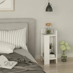 Comodino classico bianco 25x27x60h cm - Germana