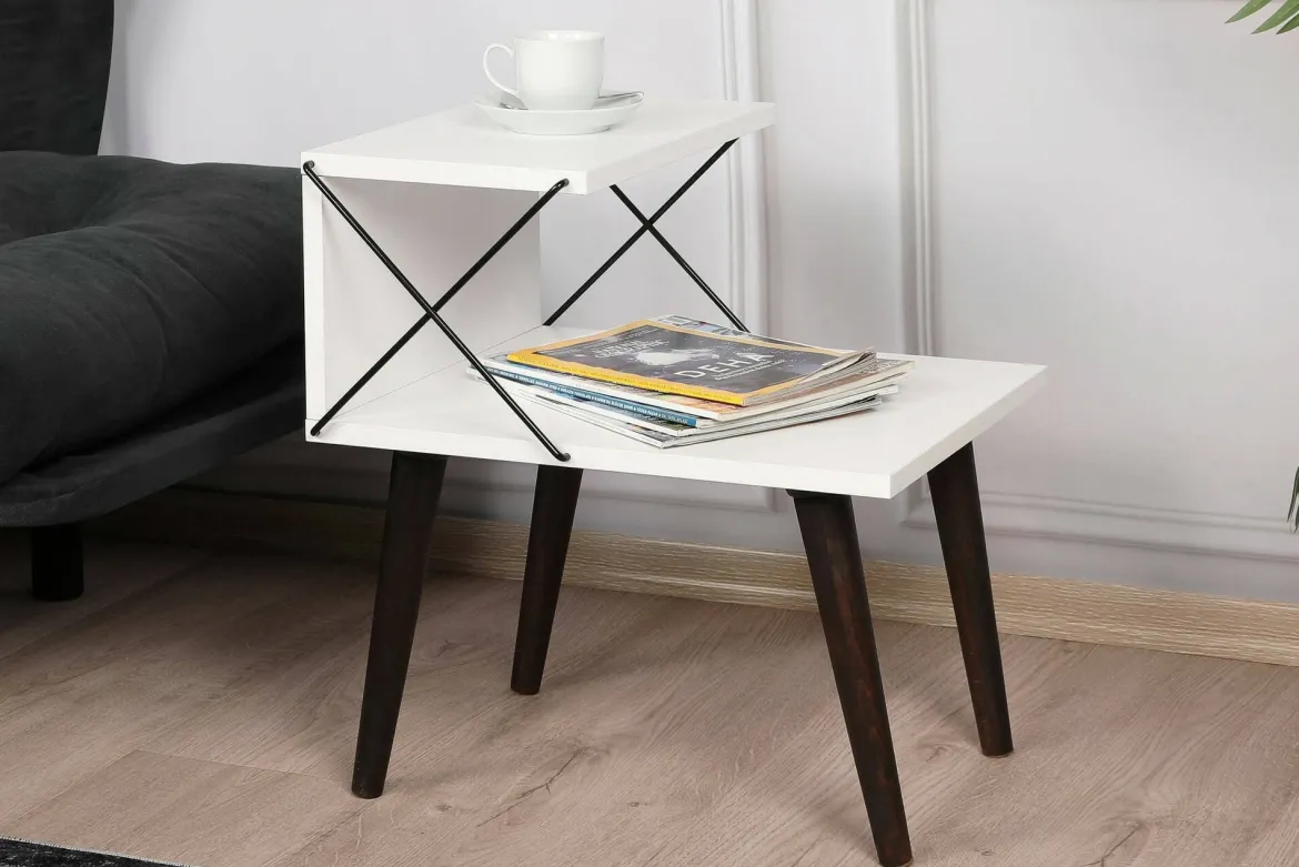 Comodino classico bianco 50x40x55h cm - Newton