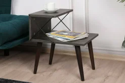 Comodino design grigio cenere 50x40x55h cm - Newton