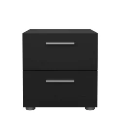 Comodino design nero 40x40x42h cm - Fedora