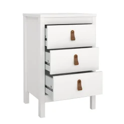 Comodino in legno bianco 43x38x70h cm - Lombardia