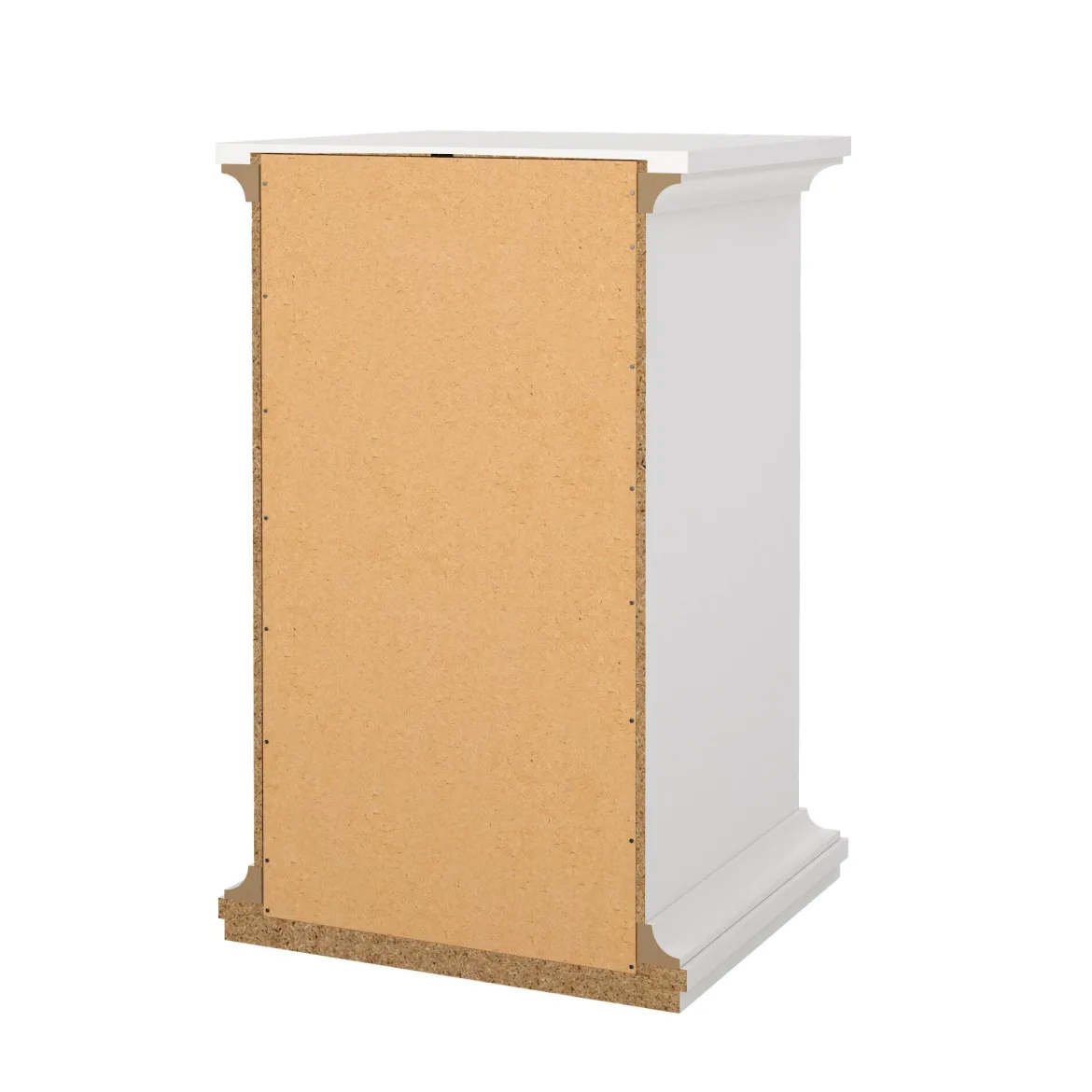 Comodino in legno bianco 43x40x69h cm - Mauricette