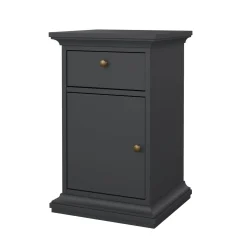 Comodino in legno grigio 43x40x69h cm - Mauricette