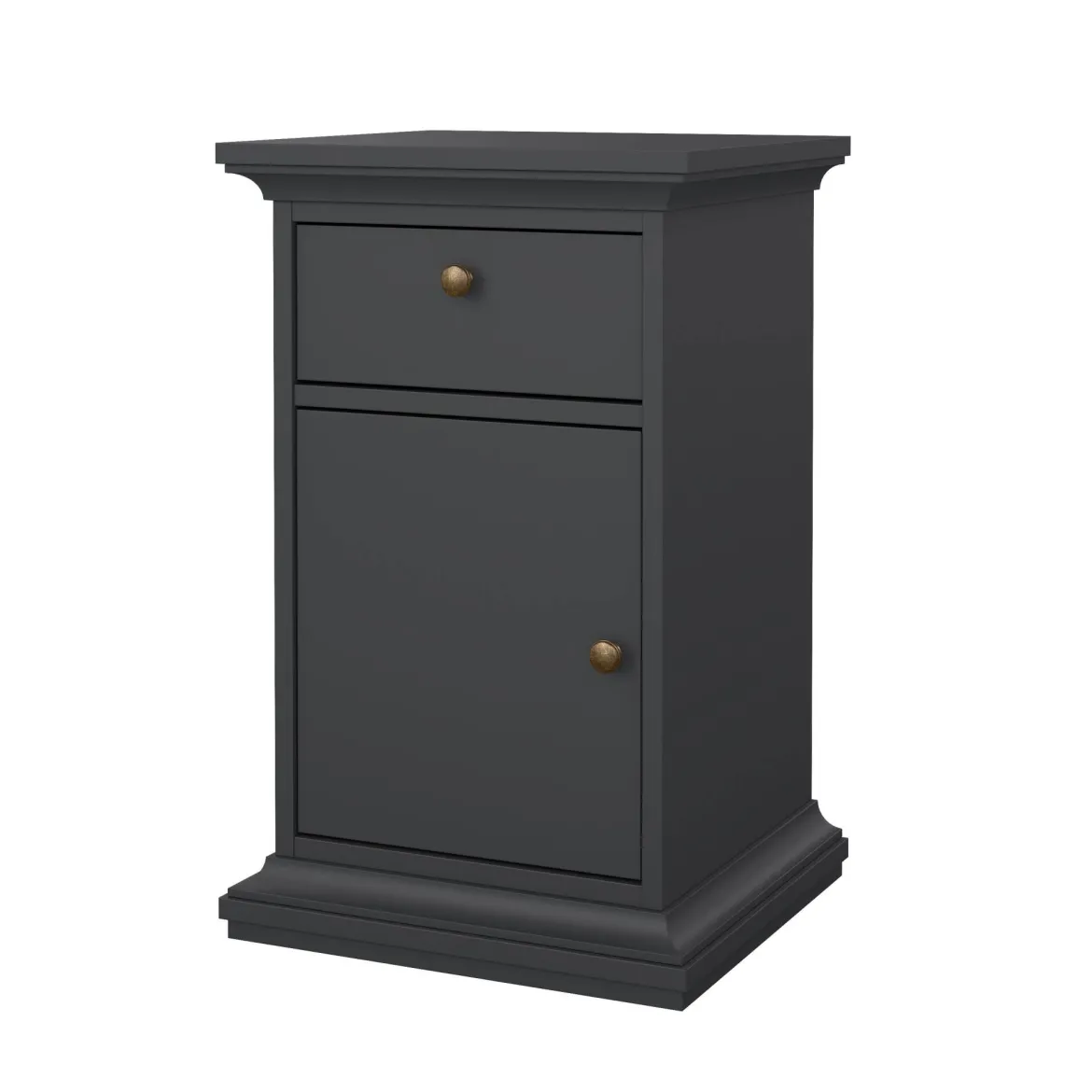 Comodino in legno grigio 43x40x69h cm - Mauricette