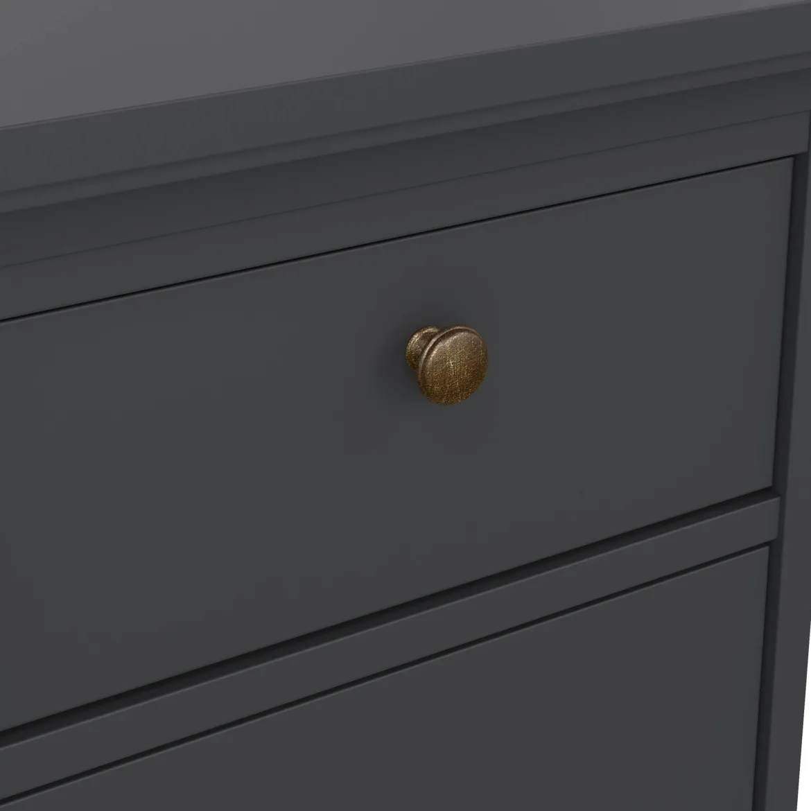 Comodino in legno grigio 43x40x69h cm - Mauricette