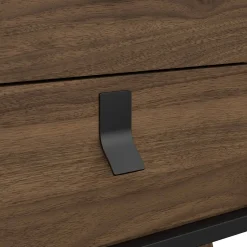 Comodino in legno nero e noce 43x40x59h cm - Jean