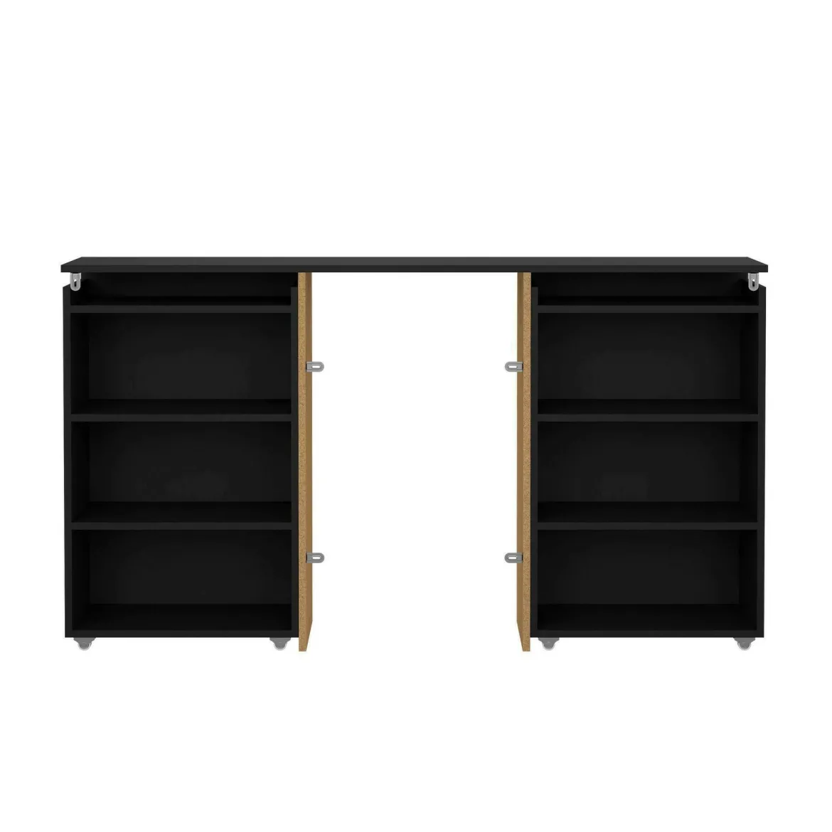 Comodino in legno nero 144x26x79h cm - Arnaboldi