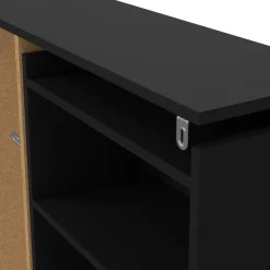Comodino in legno nero 144x26x79h cm - Arnaboldi
