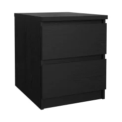 Comodino in legno nero 50x40x49h cm - Daiki