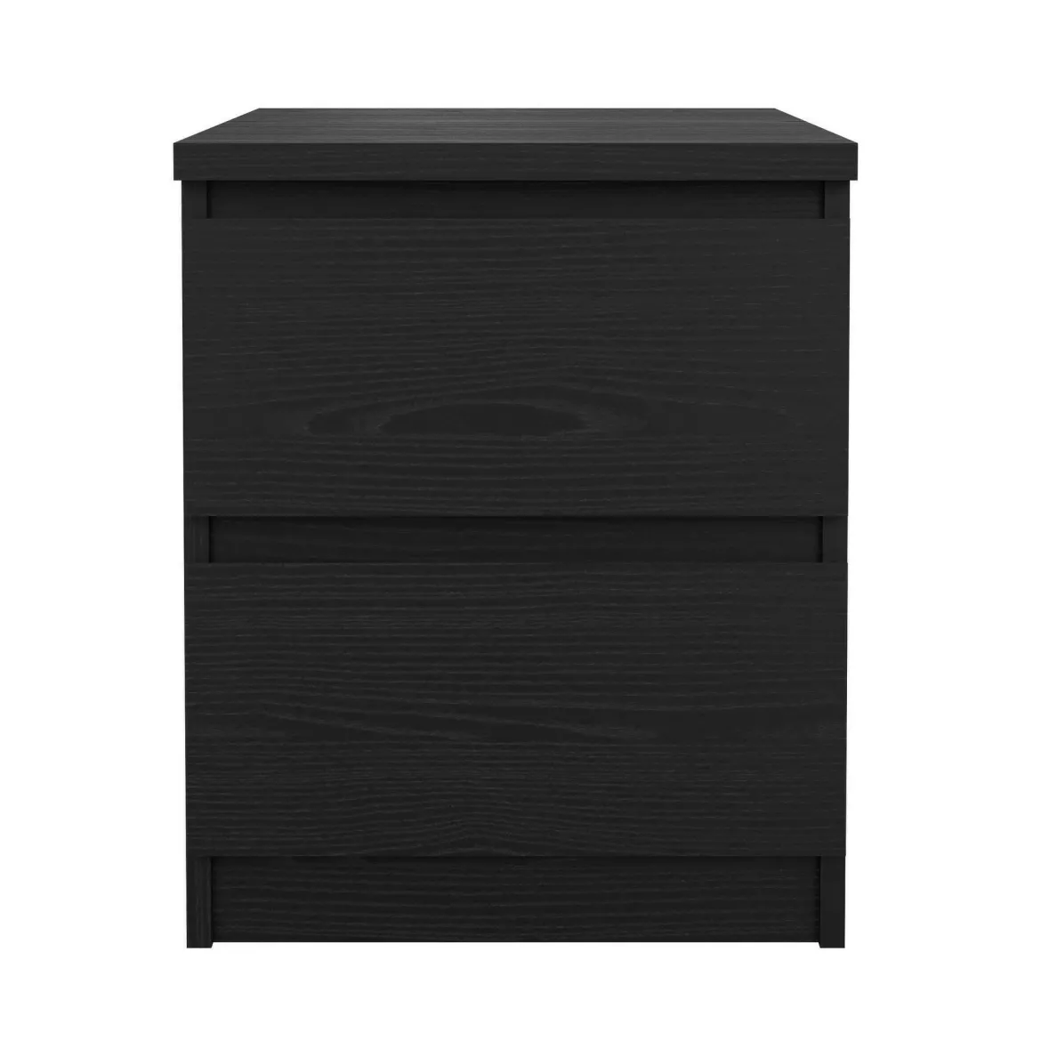 Comodino in legno nero 50x40x49h cm - Daiki