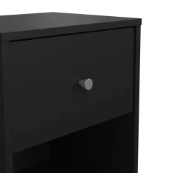 Comodino in legno nero 37x30x48h cm - Kastri