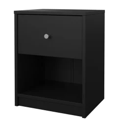 Comodino in legno nero 37x30x48h cm - Kastri
